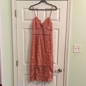 Elegant Lace Pink Dress NWT